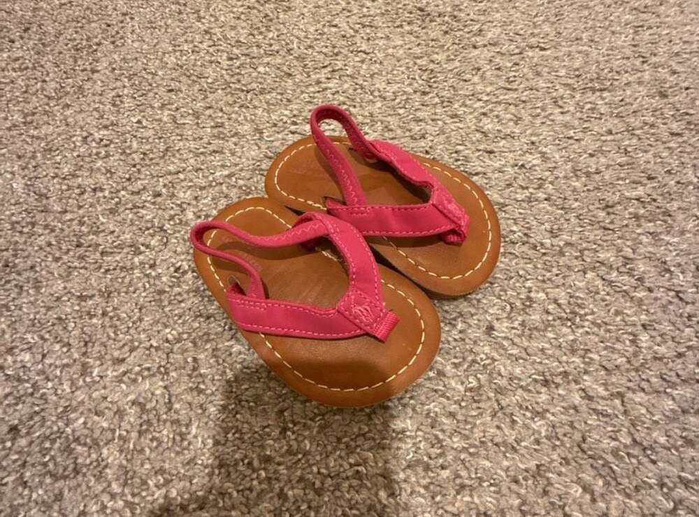 Polo Ralph Lauren Infant Girls Pink Slingback Flip Flop Sandals